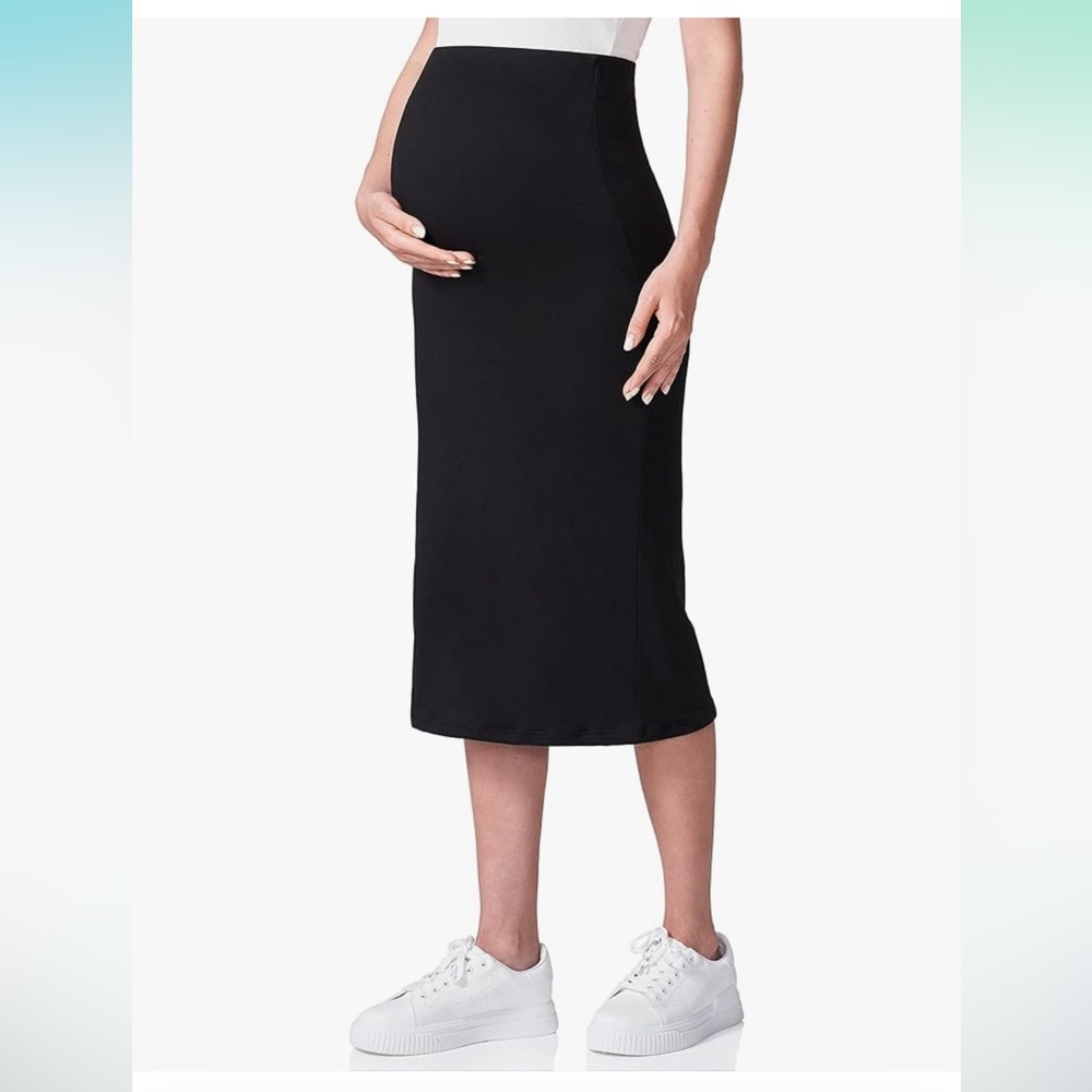 Soft and Stretchy Maternity Skirt - Black - Large